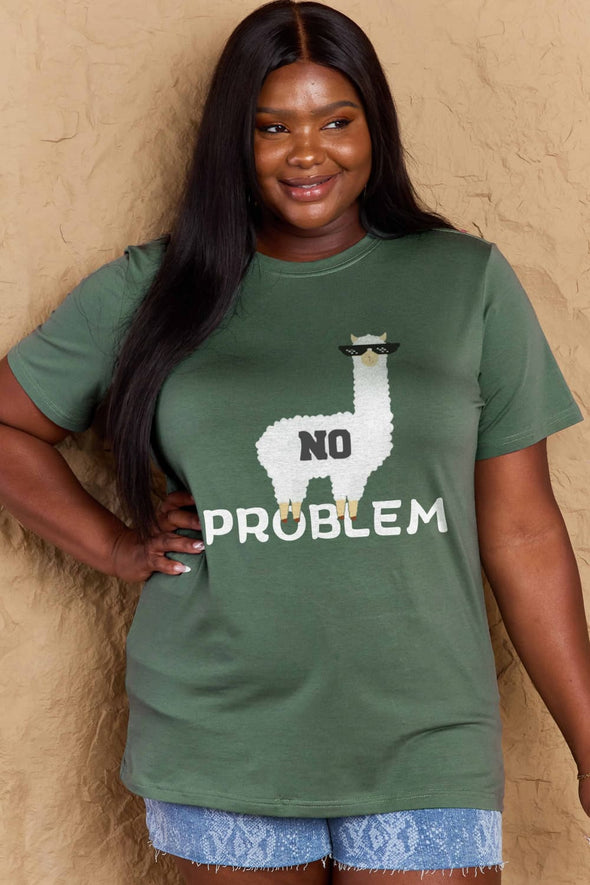 Simply Love NO PROBLEM Graphic Cotton Tee