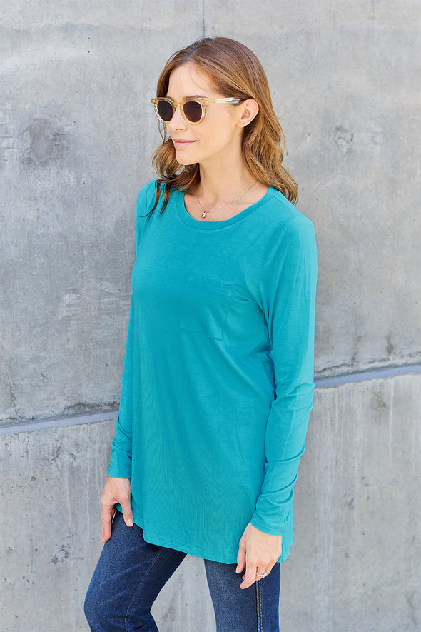 Basic Bae Round Neck Long Sleeve Top