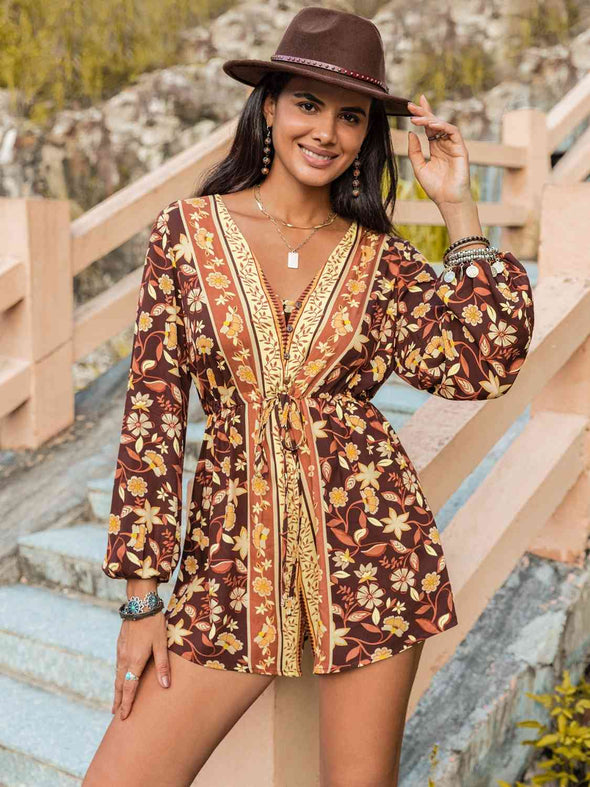 V-Neck Long Sleeve Romper – Broadway & Arthur Boutique