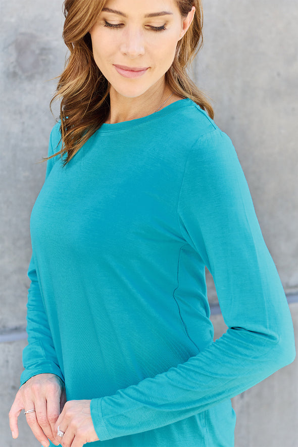 Basic Bae Round Neck Long Sleeve Top
