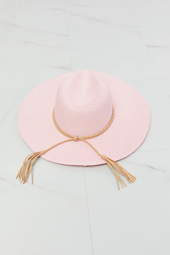 Fame Route To Paradise Straw Hat Carnation Pink