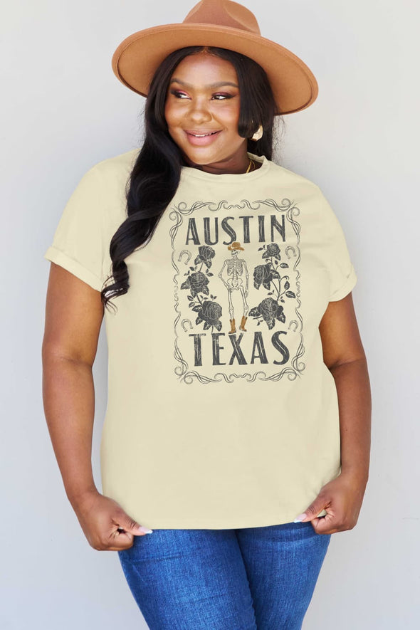 Simply Love AUSTIN TEXAS Graphic Cotton T-Shirt