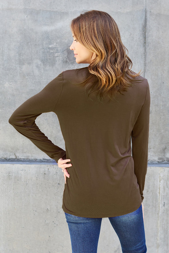 Basic Bae Round Neck Long Sleeve Top