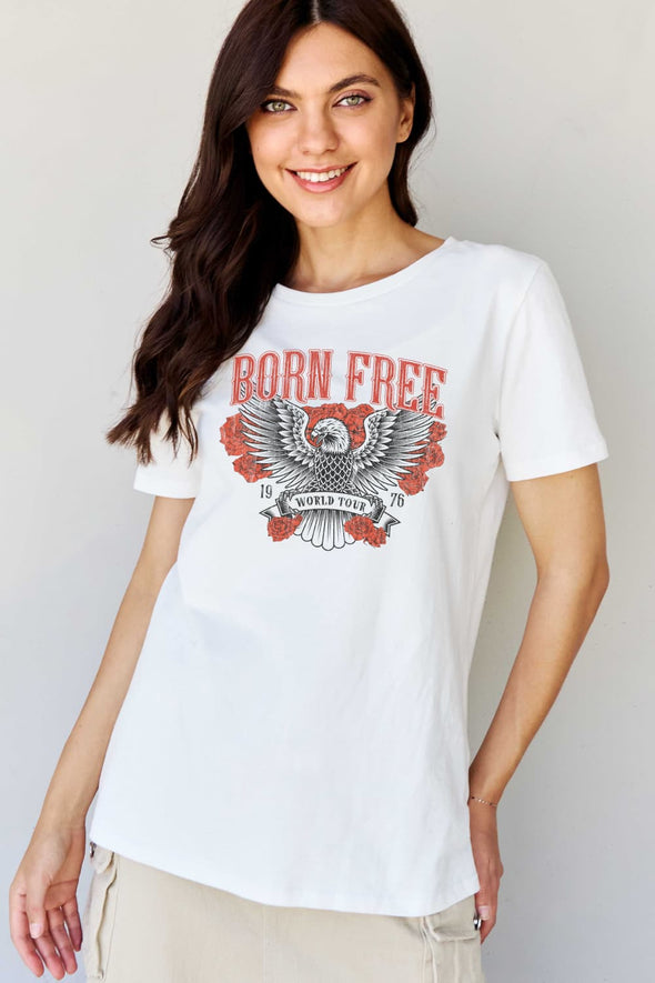 Simply Love BORN FREE 1976 WORLD TOUR Graphic Cotton T-Shirt