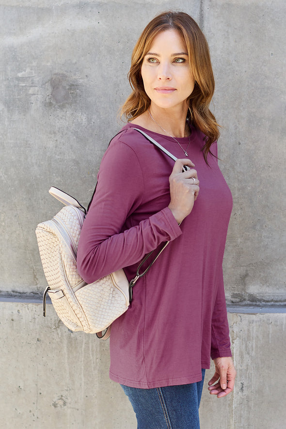Basic Bae Round Neck Long Sleeve Top