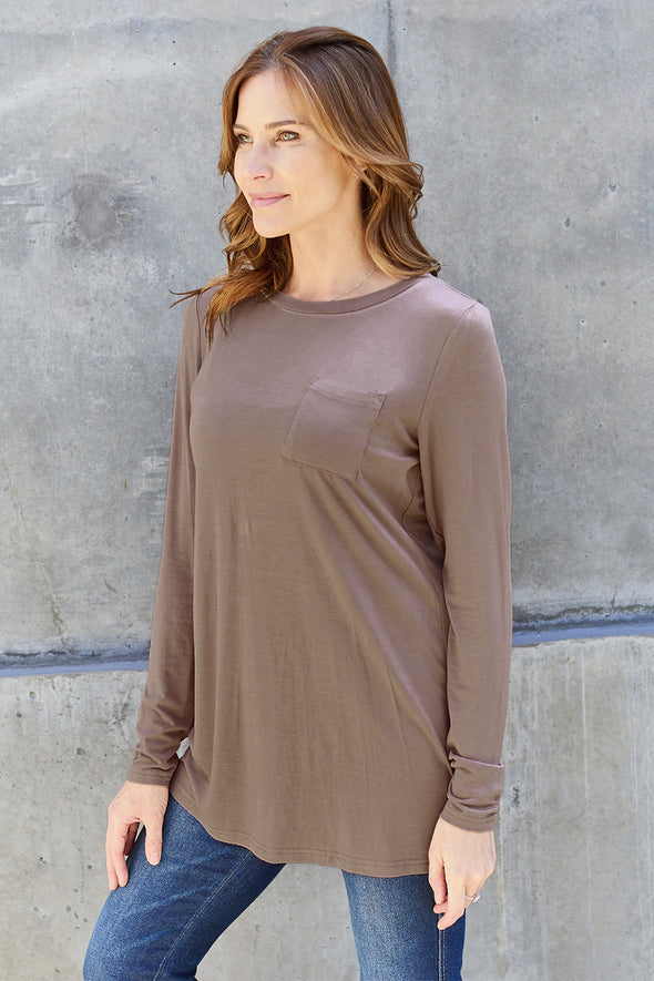 Basic Bae Round Neck Long Sleeve Top