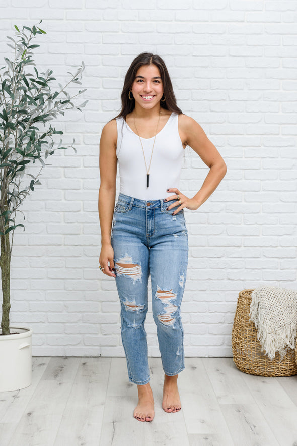 Judy Blue Florence High Waist Destroyed Boyfriend Jeans