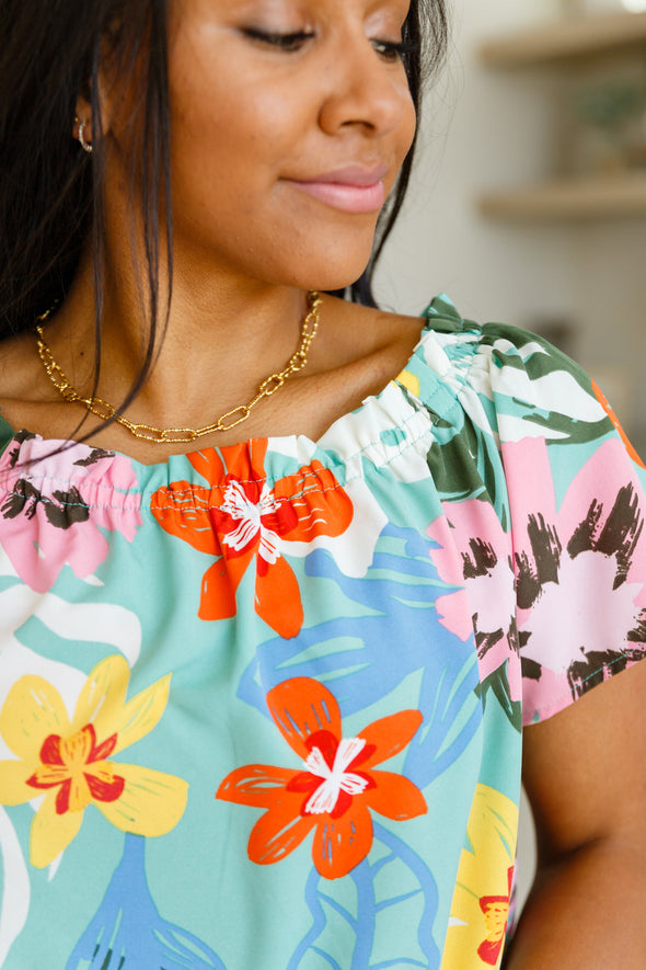 Cotton Bleu Hawaii's Finest Floral Top