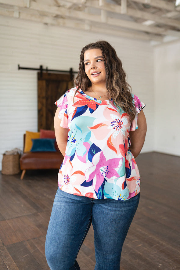 Haptics Impossible to Ignore Floral Blouse