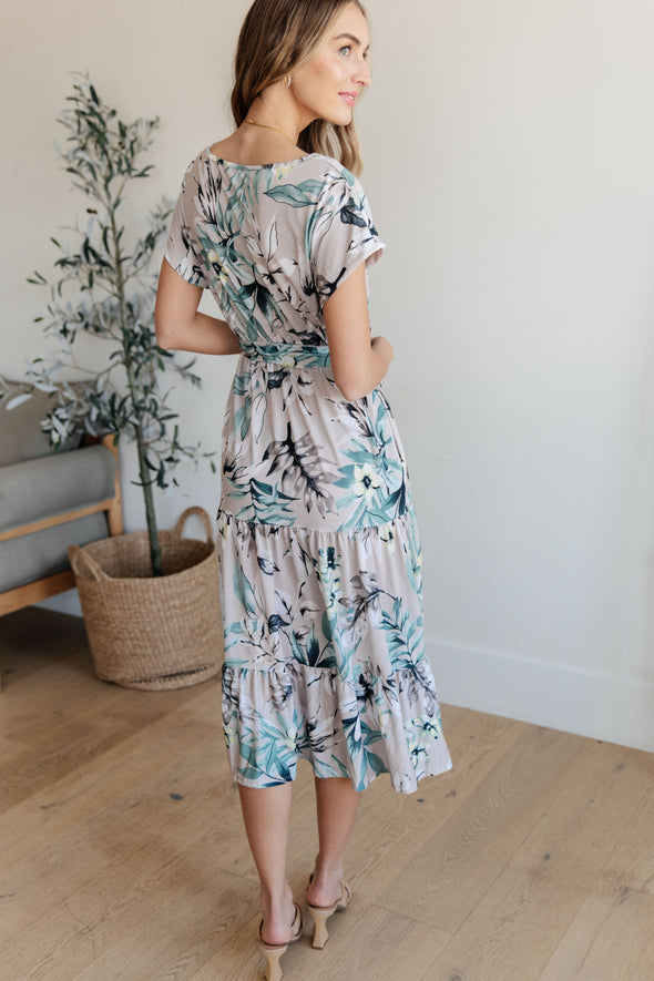 Into The Night Dolman Sleeve Floral Dress