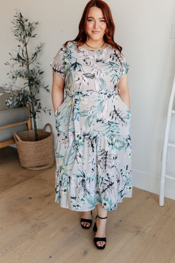 Into The Night Dolman Sleeve Floral Dress