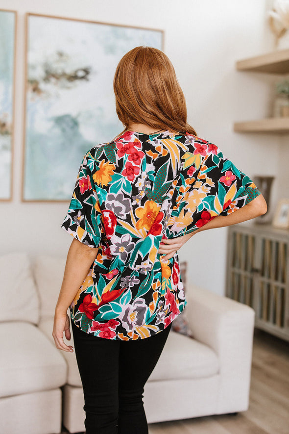 JODIFL Pretty in Paradise Floral Blouse