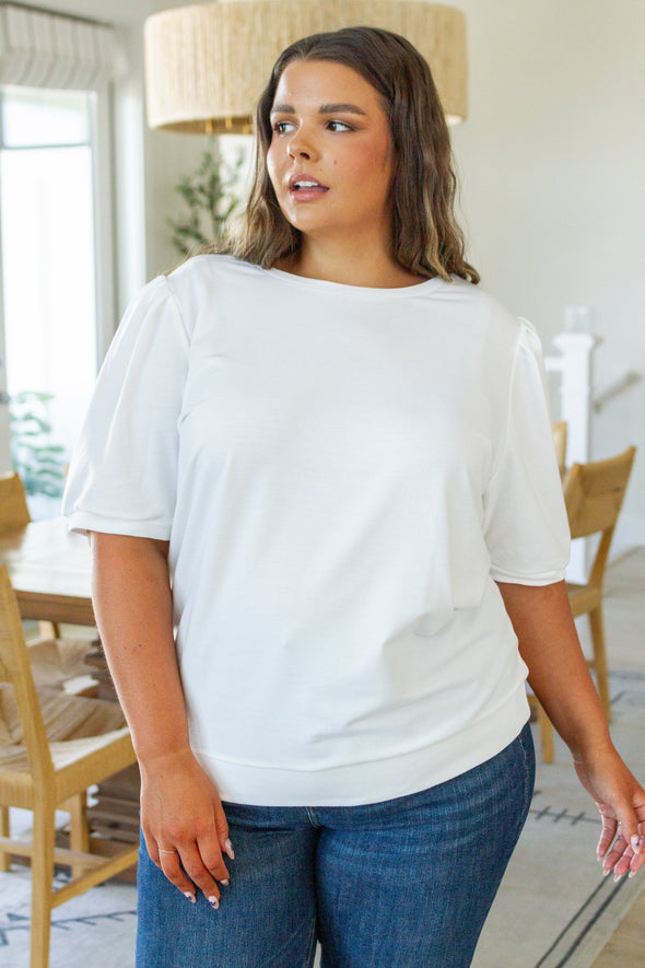 Jodifl Pristine Puff Sleeve Top in White