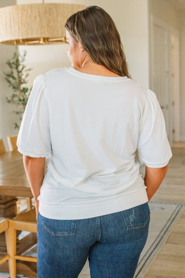 Jodifl Pristine Puff Sleeve Top in White