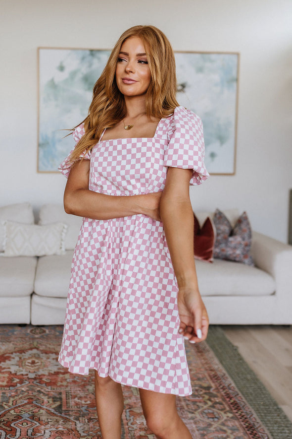 Mittoshop The Moment Checkered Babydoll Dress