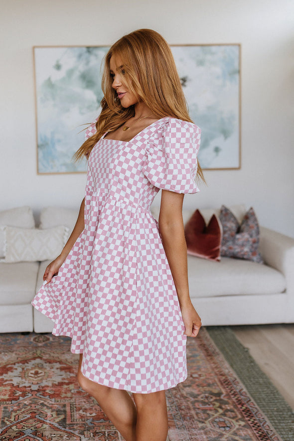 Mittoshop The Moment Checkered Babydoll Dress
