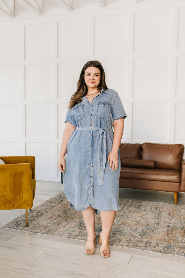 GeeGee Wait For It Denim Shirtdress