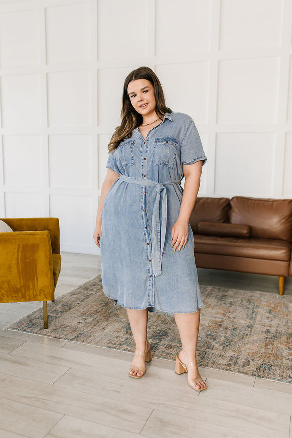 GeeGee Wait For It Denim Shirtdress