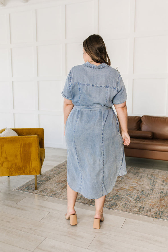 GeeGee Wait For It Denim Shirtdress