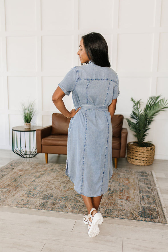 GeeGee Wait For It Denim Shirtdress