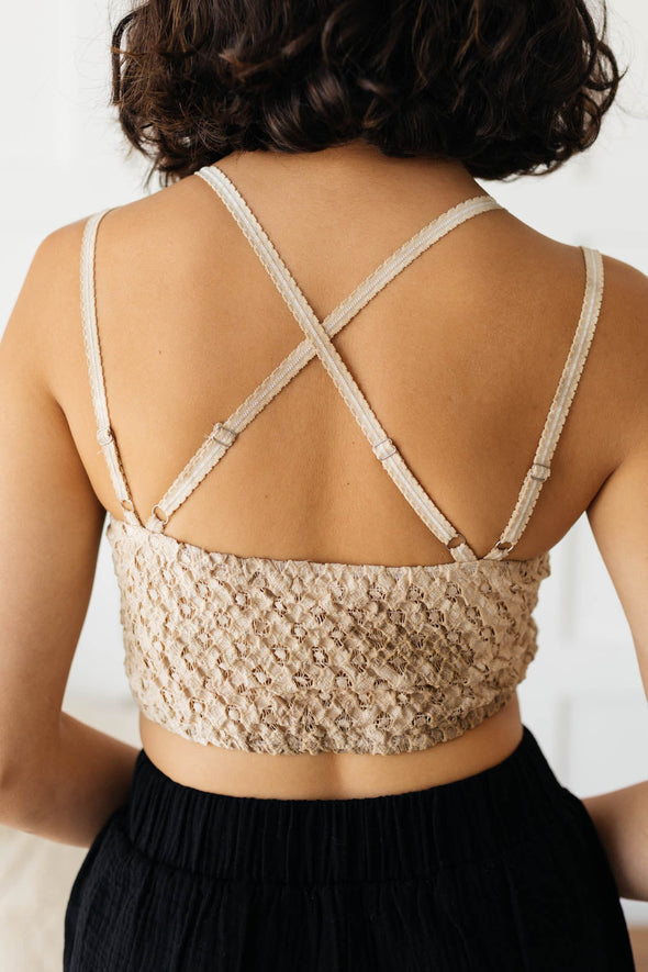 Live In Lace Bralette Taupe