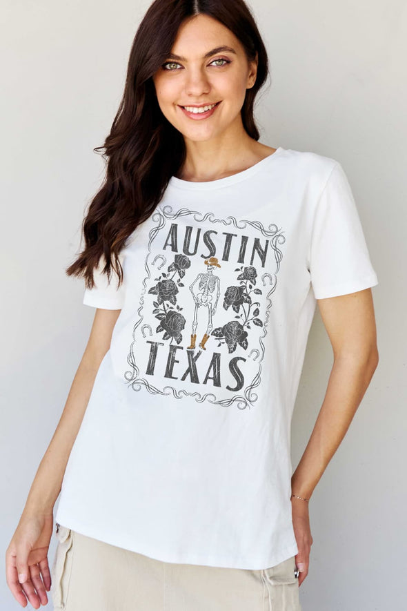 Simply Love AUSTIN TEXAS Graphic Cotton T-Shirt