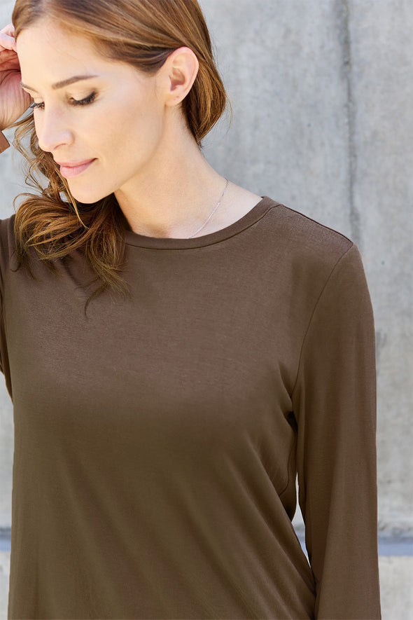 Basic Bae Round Neck Long Sleeve Top