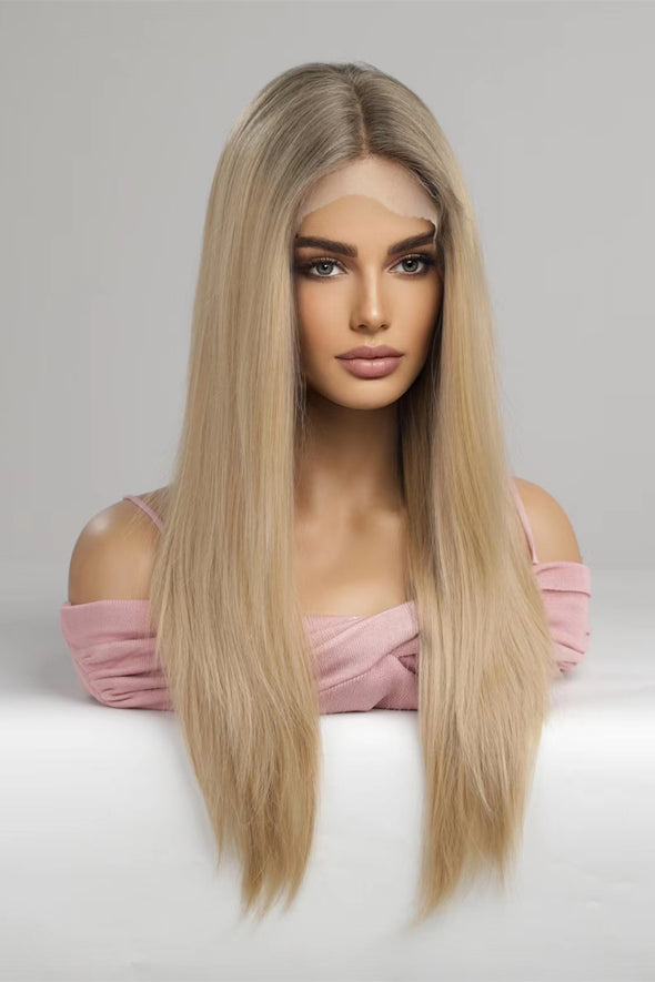 13*2‘’ Lace Front Wigs Synthetic Long Straight 24'' 150% Density