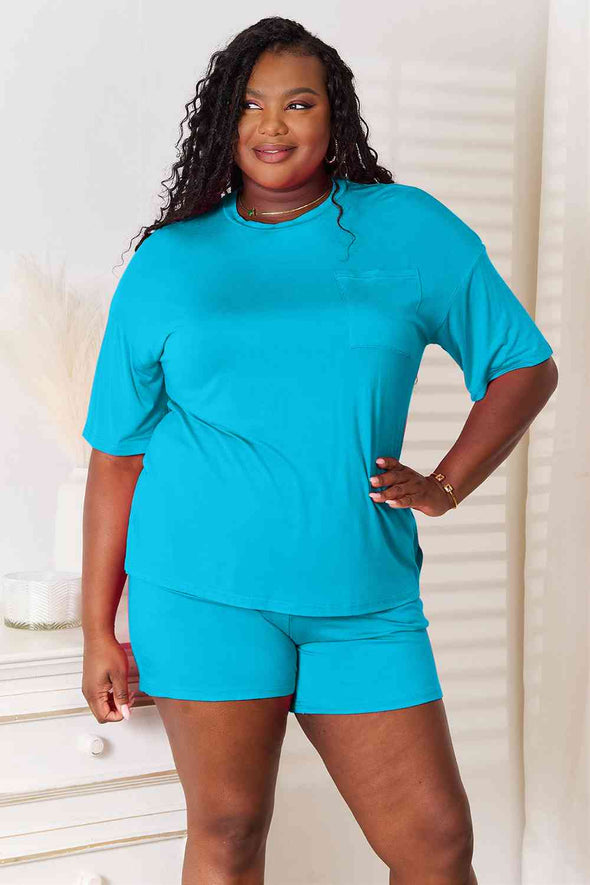 Basic Bae Soft Rayon Half Sleeve Top and Shorts Set