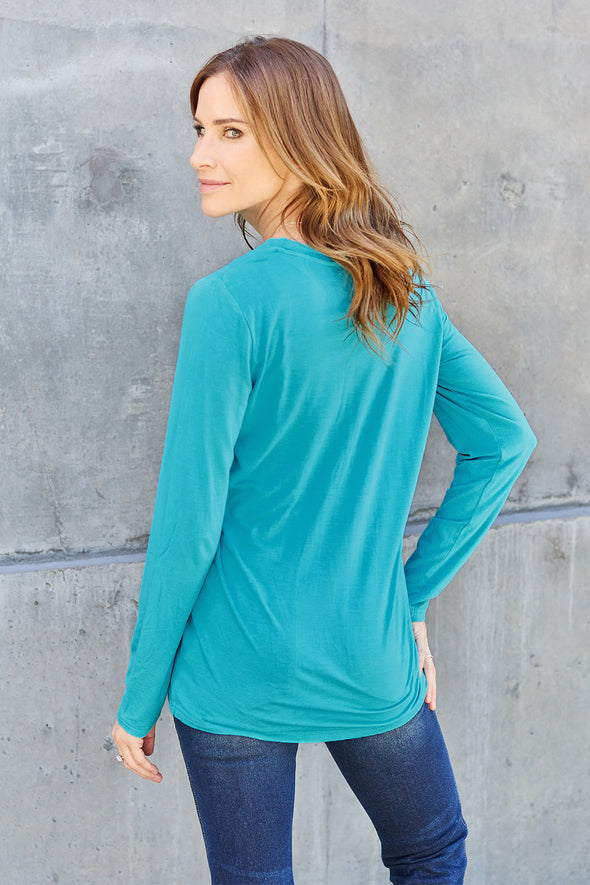 Basic Bae Round Neck Long Sleeve Top