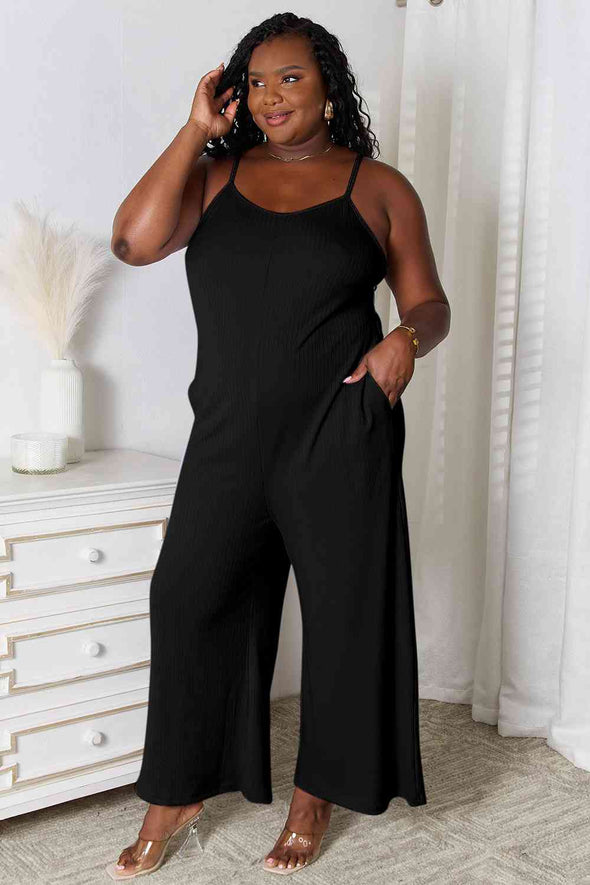 Basic Bae Spaghetti Strap V-Neck Jumpsuit