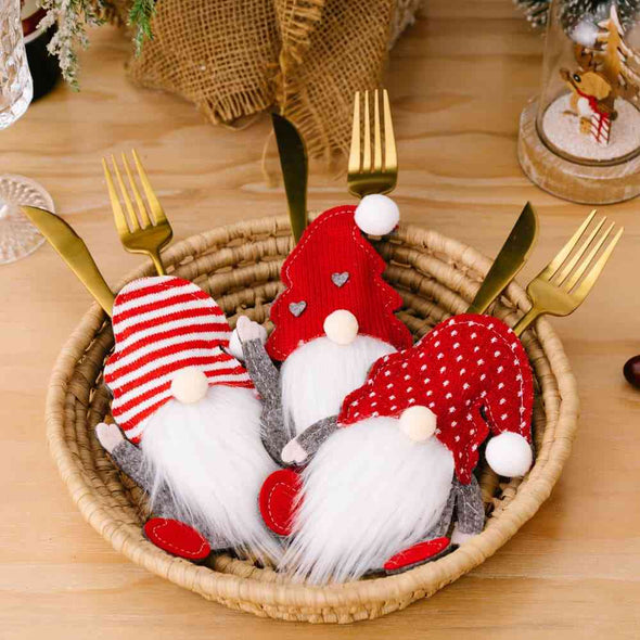 3-Piece Faceless Gnome Cutlery Holders