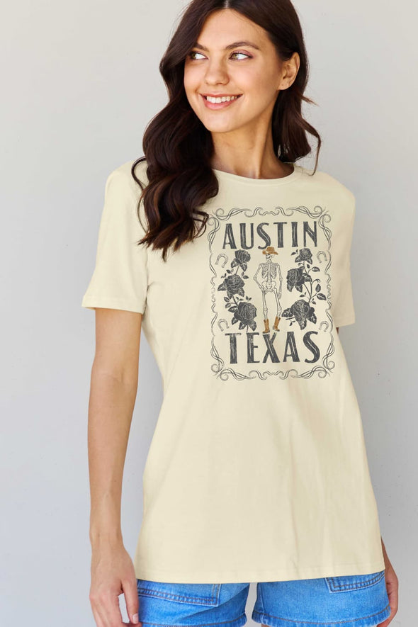 Simply Love AUSTIN TEXAS Graphic Cotton T-Shirt