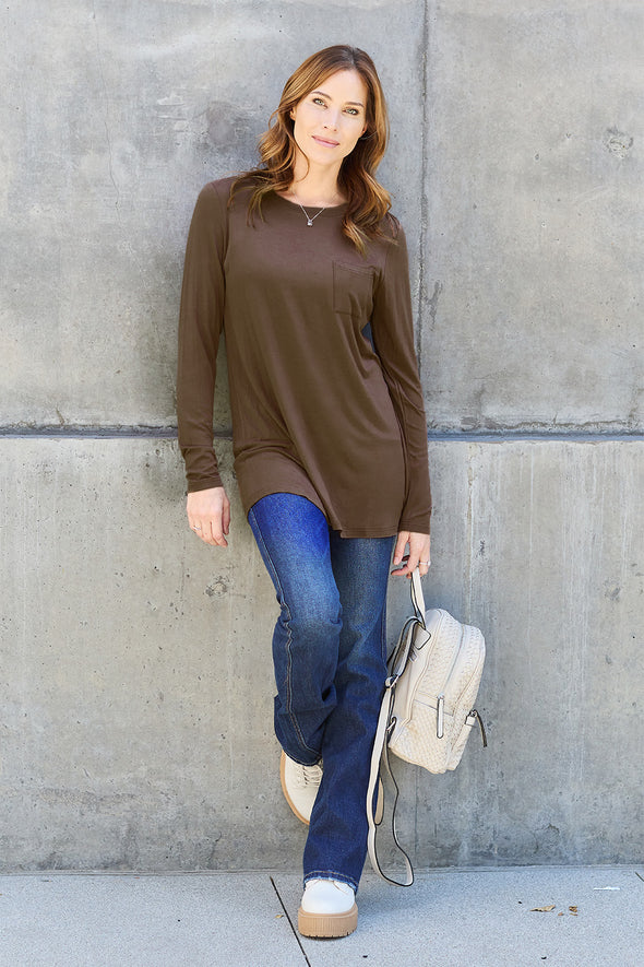 Basic Bae Round Neck Long Sleeve Top