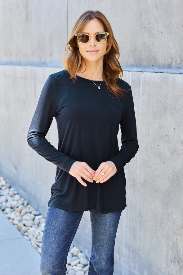 Basic Bae Round Neck Long Sleeve Top