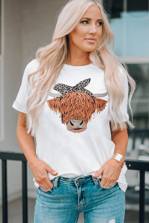 Animal Graphic Round Neck Tee