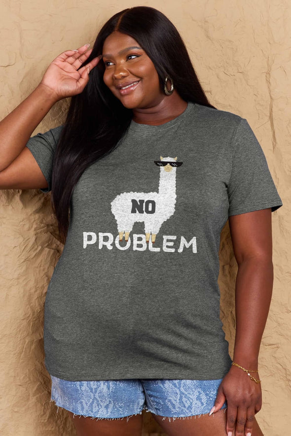 Simply Love NO PROBLEM Graphic Cotton Tee