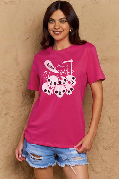 Simply Love Graphic BOO Cotton T-Shirt