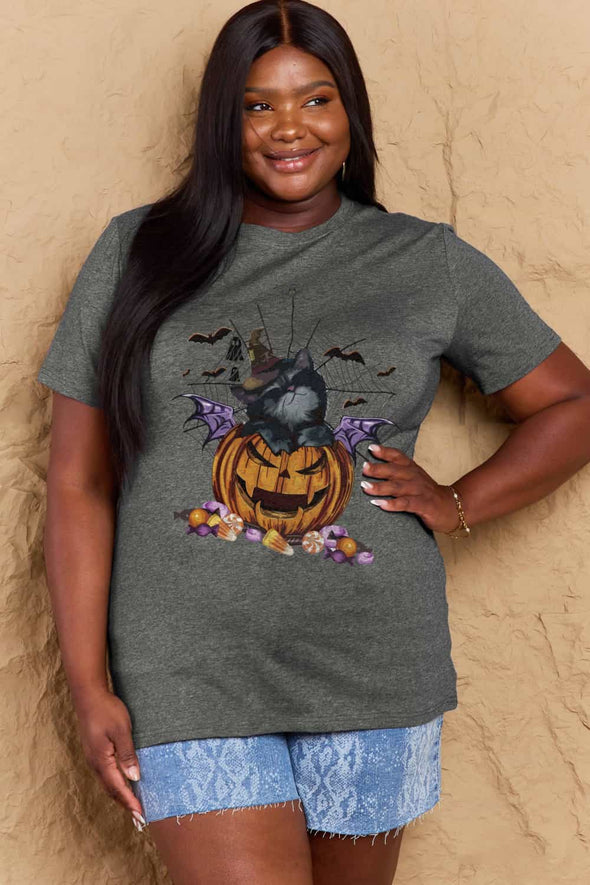 Simply Love Jack-O'-Lantern Graphic T-Shirt