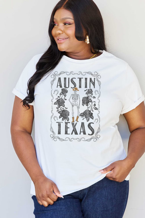 Simply Love AUSTIN TEXAS Graphic Cotton T-Shirt