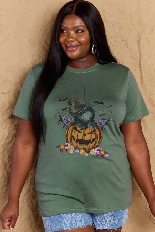 Simply Love Jack-O'-Lantern Graphic T-Shirt