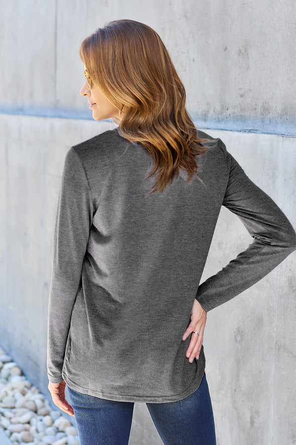 Basic Bae Round Neck Long Sleeve Top