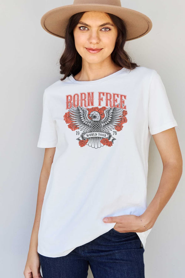 Simply Love BORN FREE 1976 WORLD TOUR Graphic Cotton T-Shirt