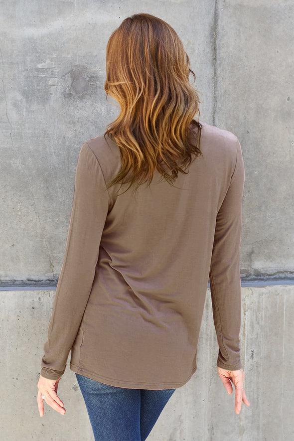 Basic Bae Round Neck Long Sleeve Top