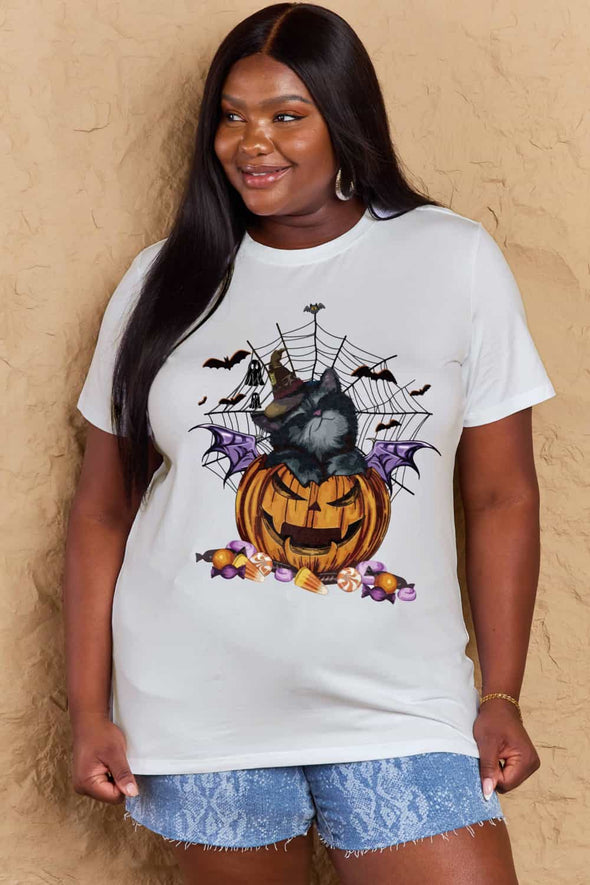 Simply Love Jack-O'-Lantern Graphic T-Shirt