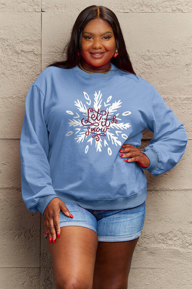 Simply Love LET IT SNOW Long Sleeve Sweatshirt