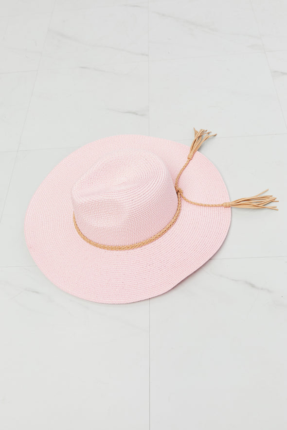 Fame Route To Paradise Straw Hat Carnation Pink