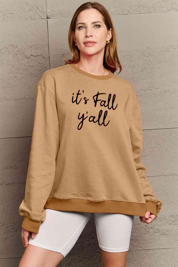 Simply Love IT'S FALL YA'LL Graphic Sweatshirt