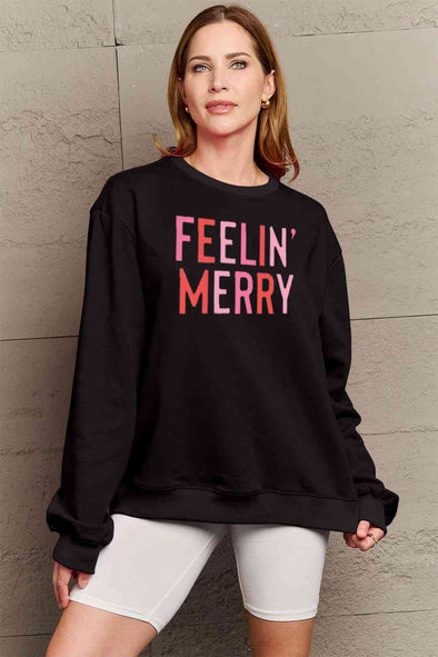 Simply Love Graphic Round Neck Sweatshirt