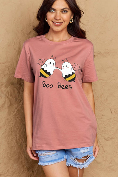 Simply Love BOO BEES Graphic Cotton T-Shirt